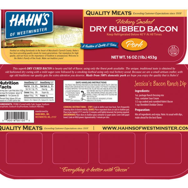 Hahn's of Westminster - Dry-Rubbed Bacon